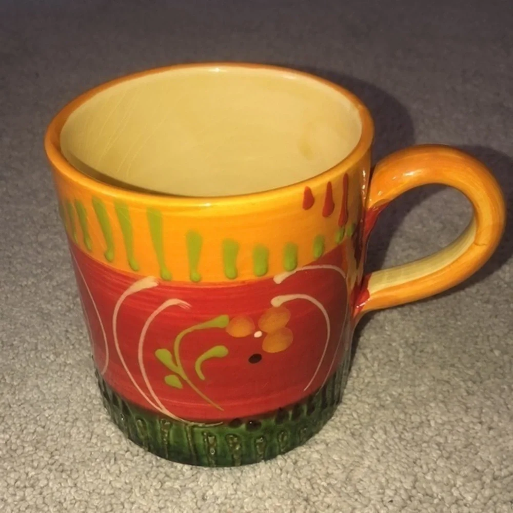 Pier 1 Imports Antique Soleil Hand‎ Painted Coffee Mug